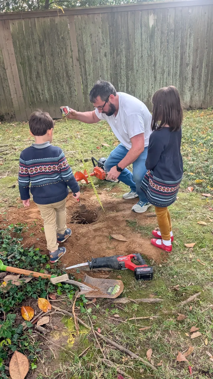 Digging with the crew